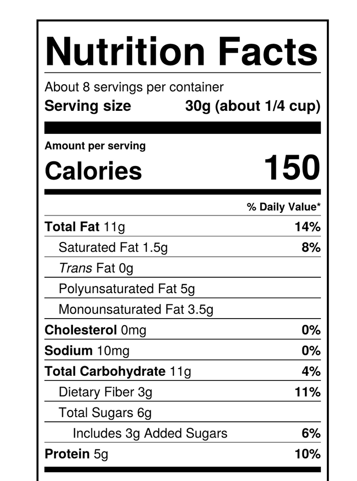 INGREDIENTS & NUTRITION INFO