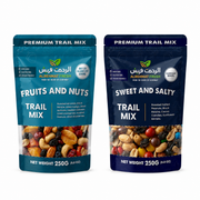 Al Rehmat Fresh Everyday Duo bundle Fruits and Nuts plus Sweet Salty 250g trail mix pouches Pakistan
