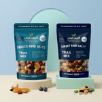 Al Rehmat Fresh Everyday Duo bundle Fruits and Nuts plus Sweet Salty 250g trail mix pouches Pakistan
