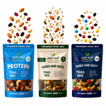 Al Rehmat fresh Fitness Trio gym snack bundle Protein Seeds Nuts Sweet Salty 250g pouches Pakistan