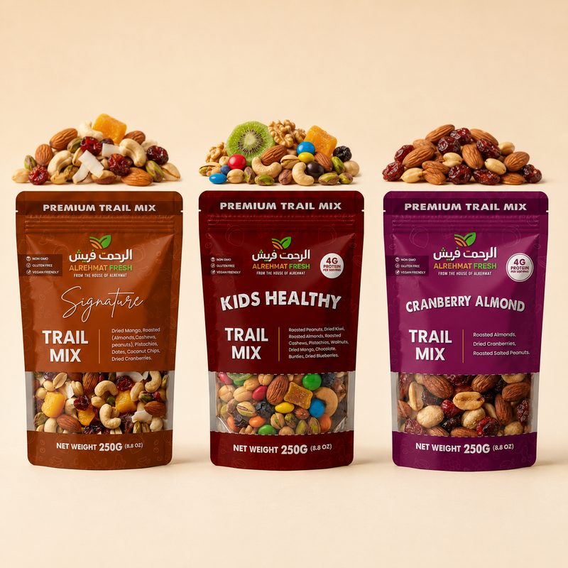 Al Rehmat fresh Premium Gift Box dry fruit trail mix Eid wedding gift hamper Signature Kids Cranberry Almond Pakistan