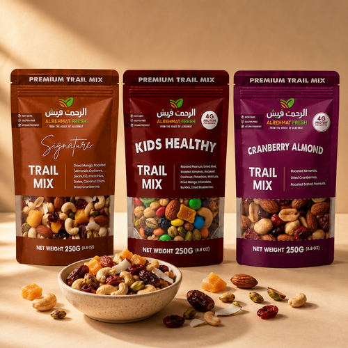 Al Rehmat fresh Premium Gift Box dry fruit trail mix Eid wedding gift hamper Signature Kids Cranberry Almond Pakistan