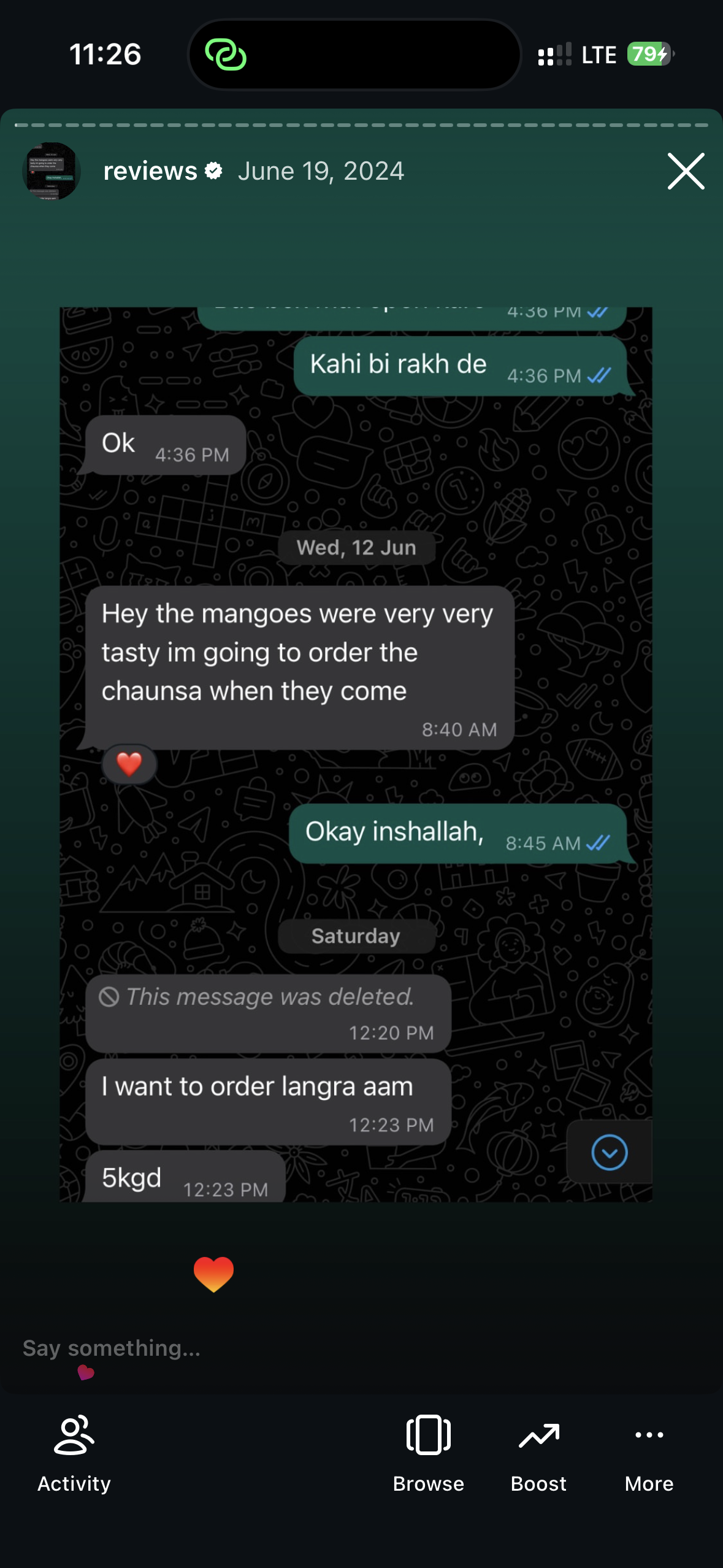 Customer review screenshot 1