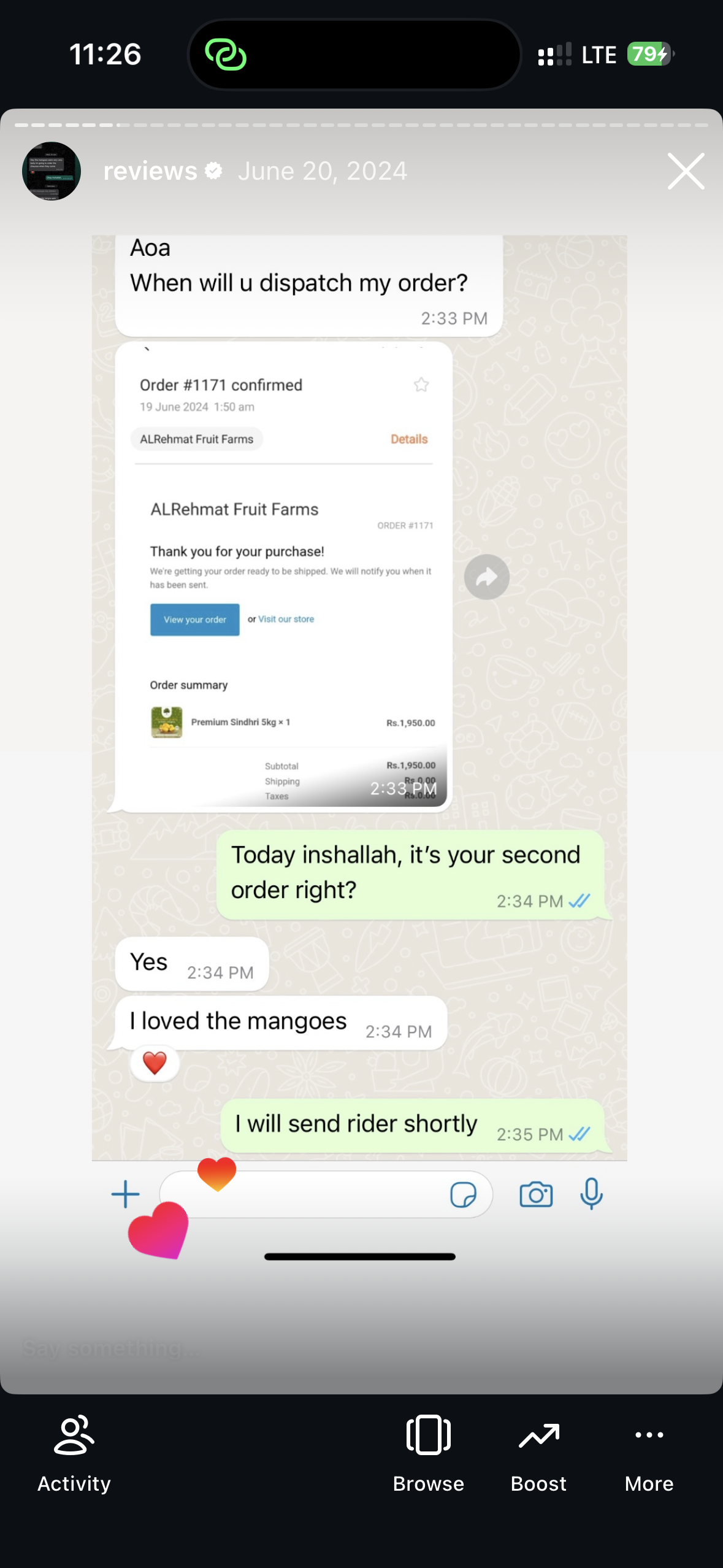 Customer review screenshot 7