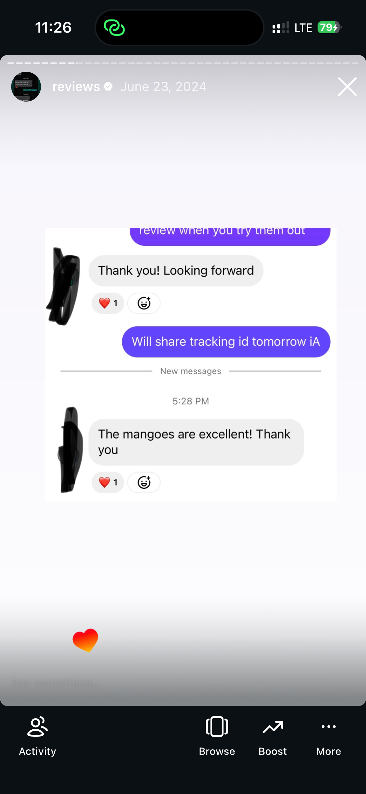 Customer review screenshot 9