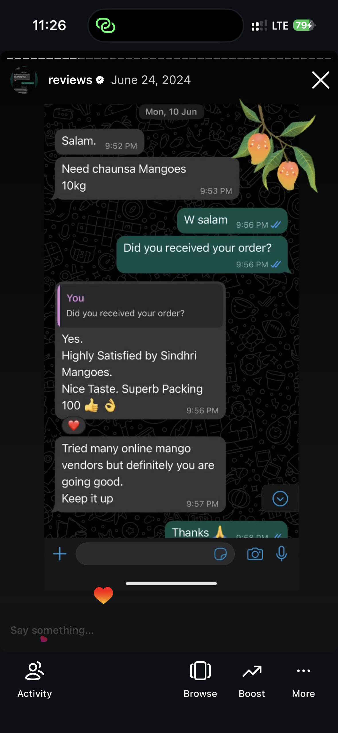 Customer review screenshot 10