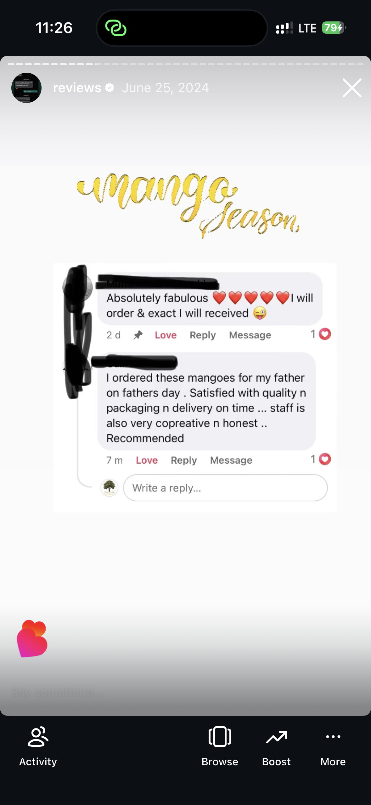 Customer review screenshot 11