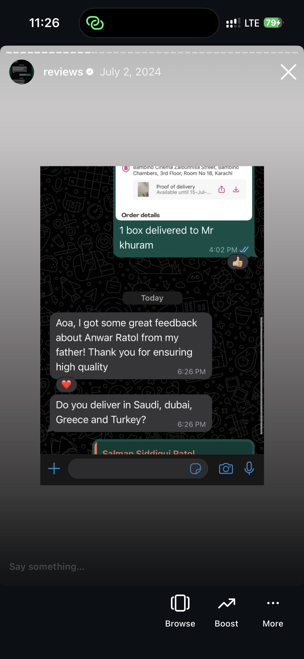 Customer review screenshot 13