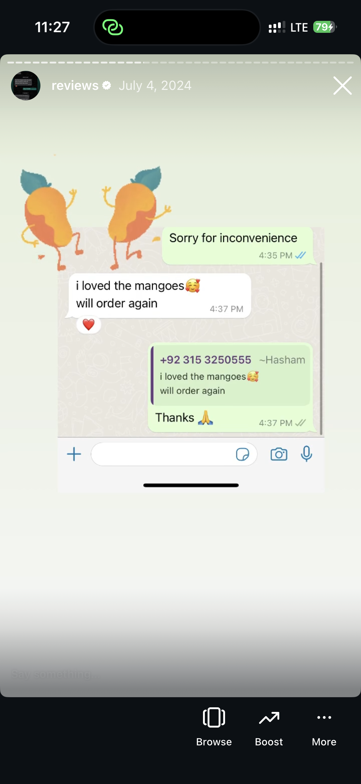 Customer review screenshot 17