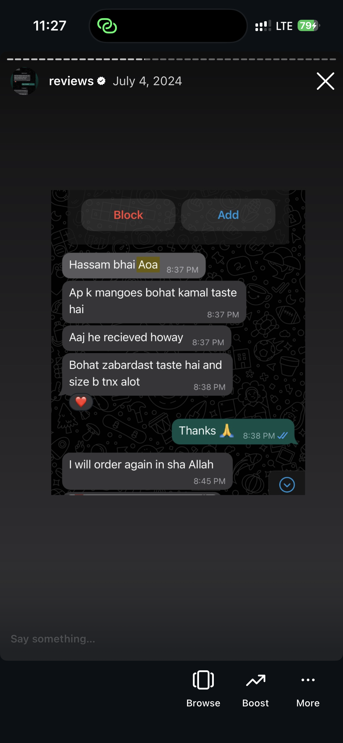 Customer review screenshot 18