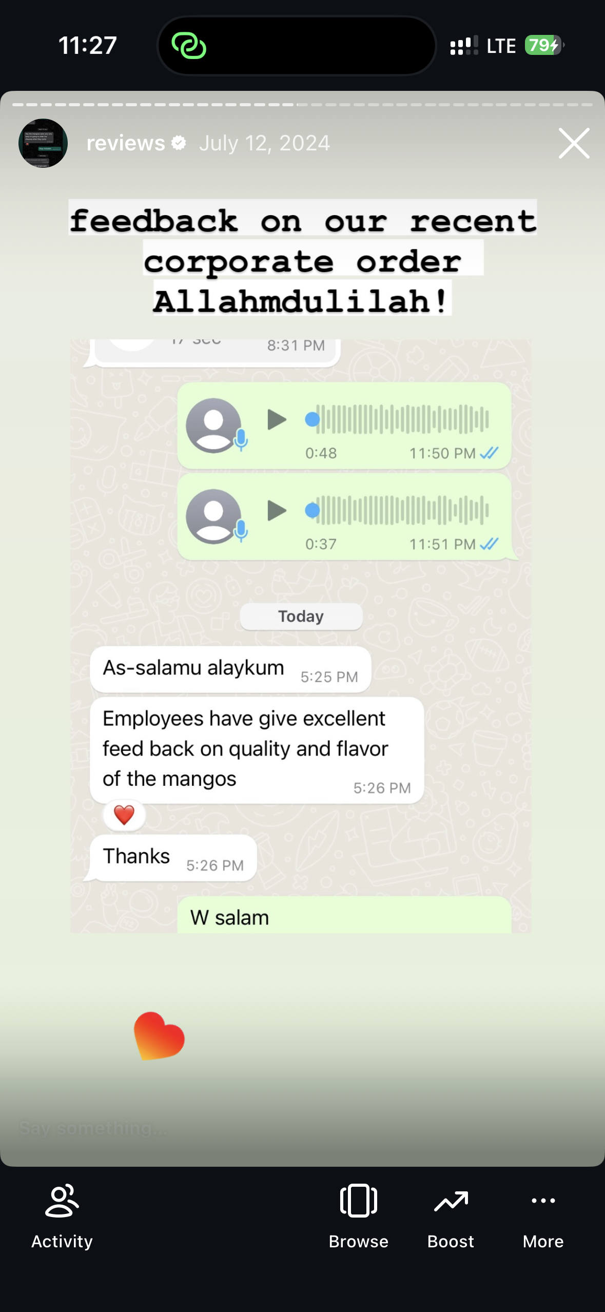 Customer review screenshot 21