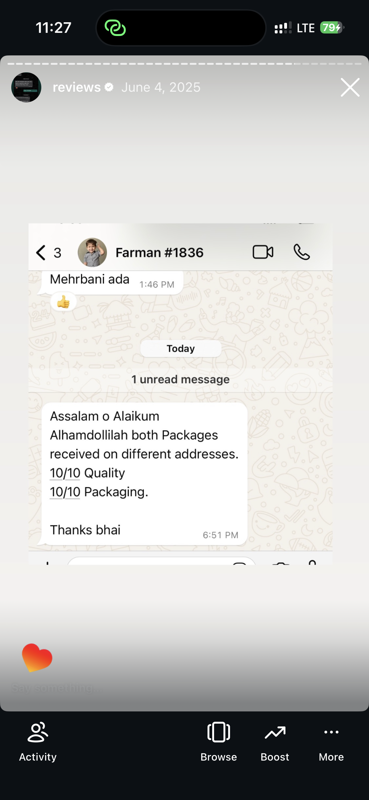 Customer review screenshot 34